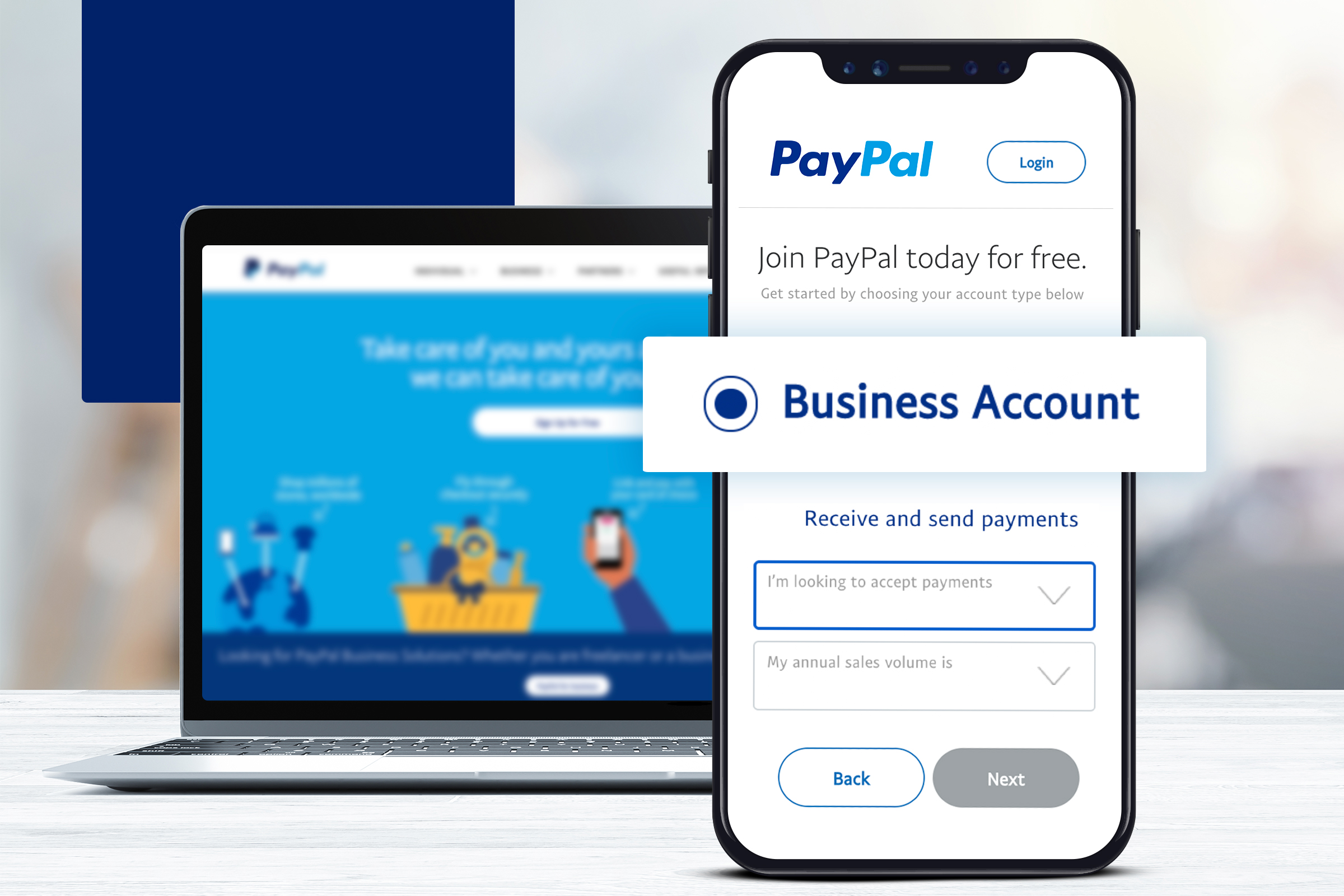 WYGcPymN setup a paypal business account