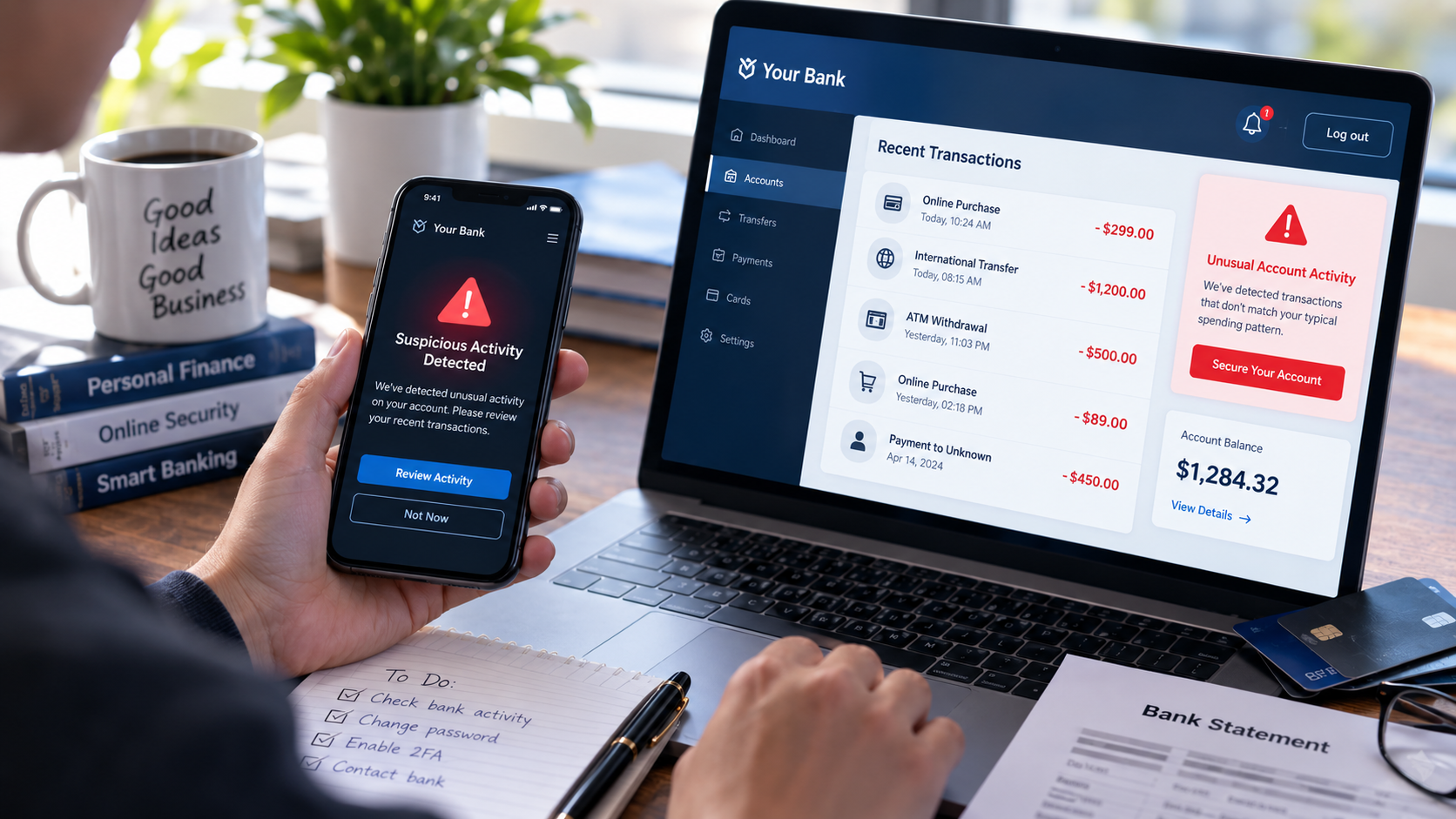 Bank Information and Unusual Account Activity